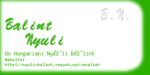 balint nyuli business card